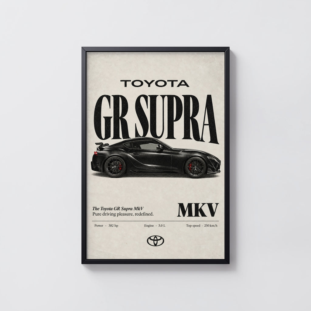 Vintage Toyota GR Supra Print, Car Wall Art