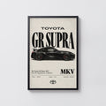 Vintage Toyota GR Supra Print, Car Wall Art