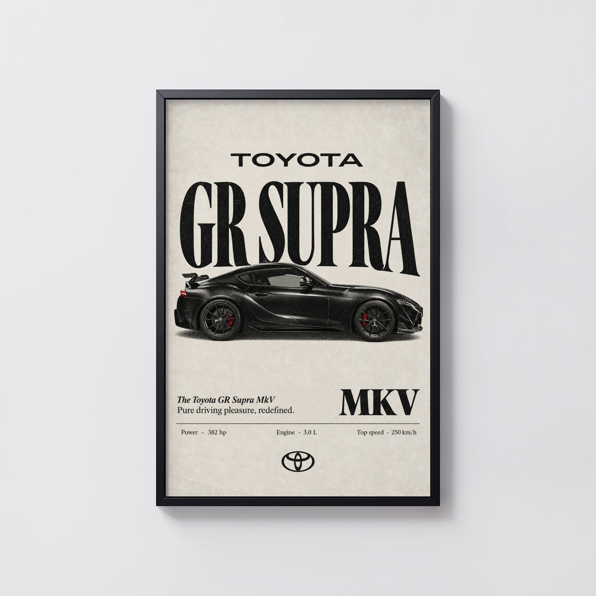 Vintage Toyota GR Supra Print, Car Wall Art