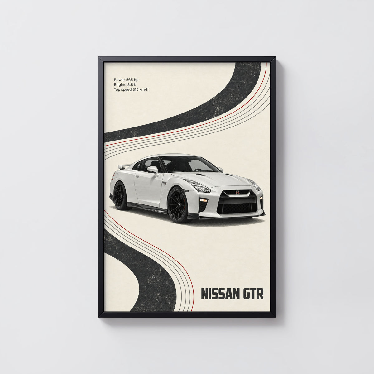Vintage Nissan GTR Print, Car Wall Art