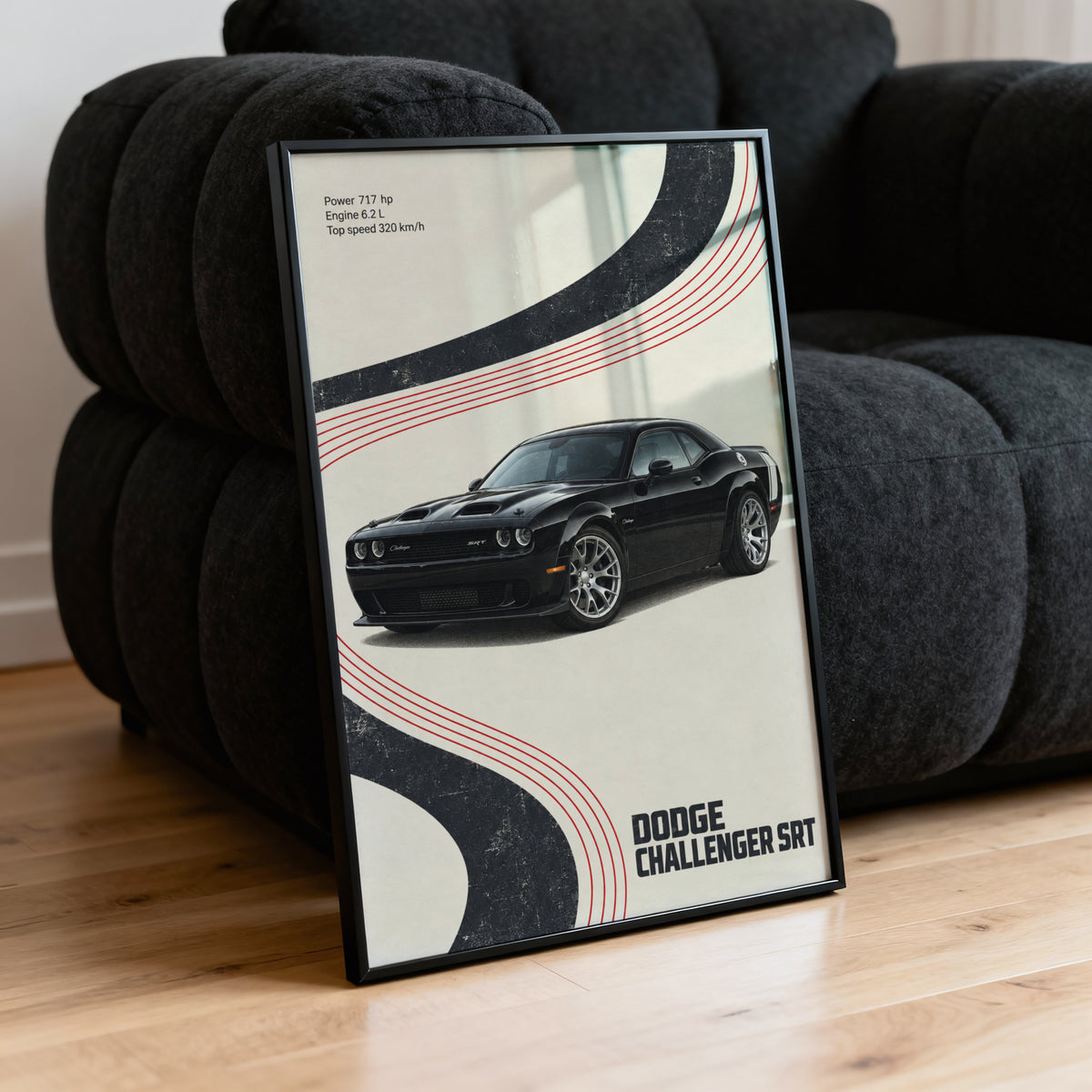 Vintage Dodge Challenger SRT Print, Muscle Car