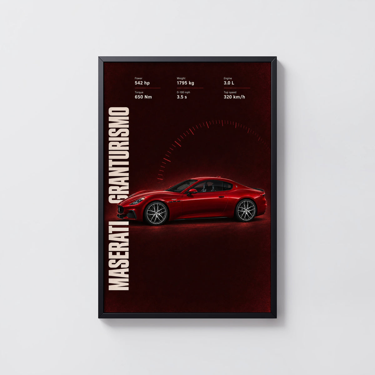 Vintage Maserati GranTurismo Print, Car Wall Art