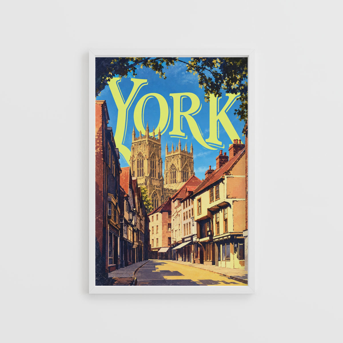 Vintage York Poster, York Minster Wall Art, England Print