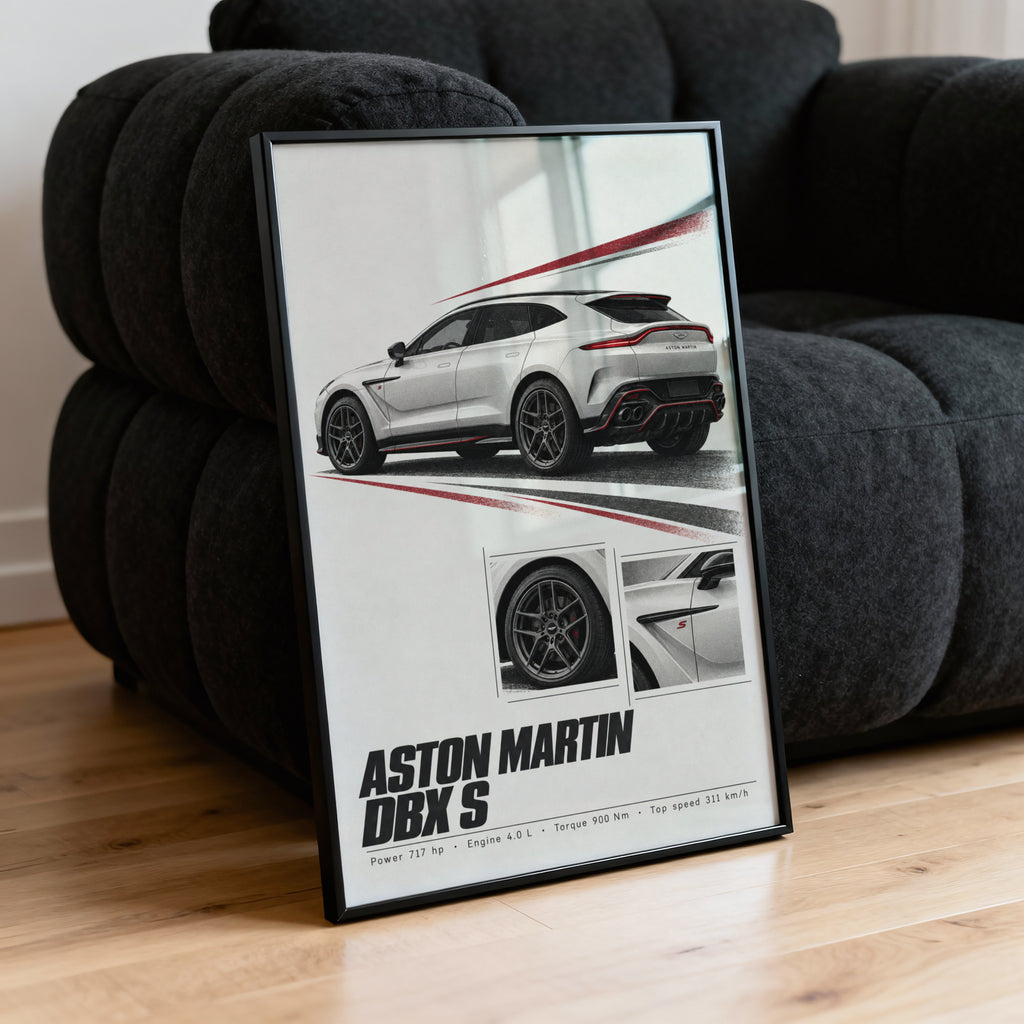 Vintage Aston Martin DBX S Print, Car Poster, Wall Art