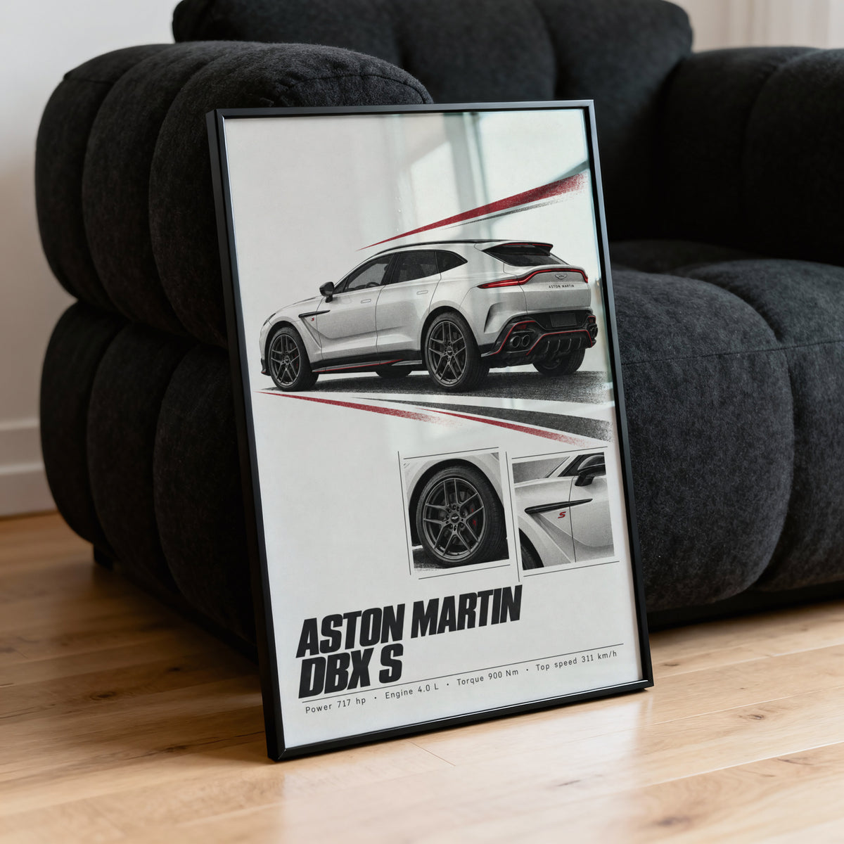 Vintage Aston Martin DBX S Print, Car Poster, Wall Art