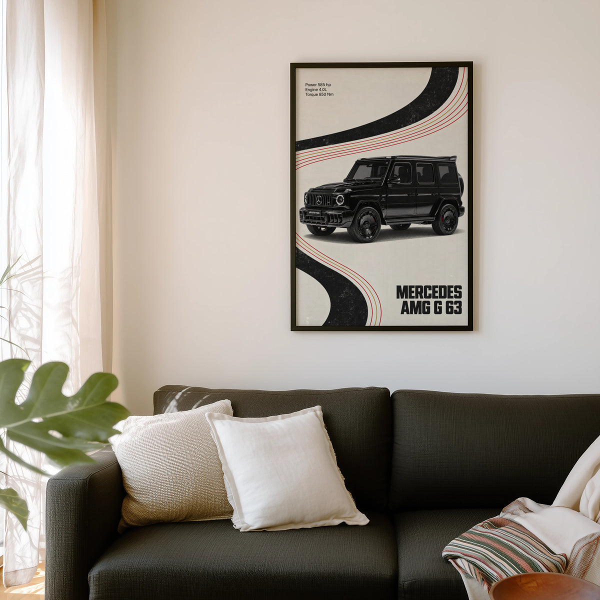 Vintage Mercedes AMG G63 Print, Car Wall Art