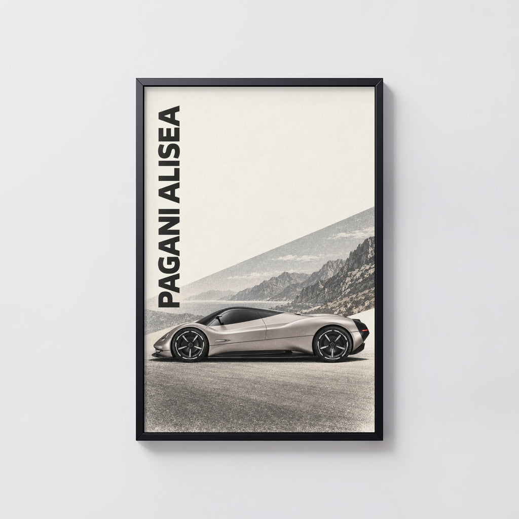 Vintage Pagani Alisea Car Print, Supercar Poster