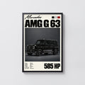 Vintage Mercedes AMG G63 Print, Car Wall Art