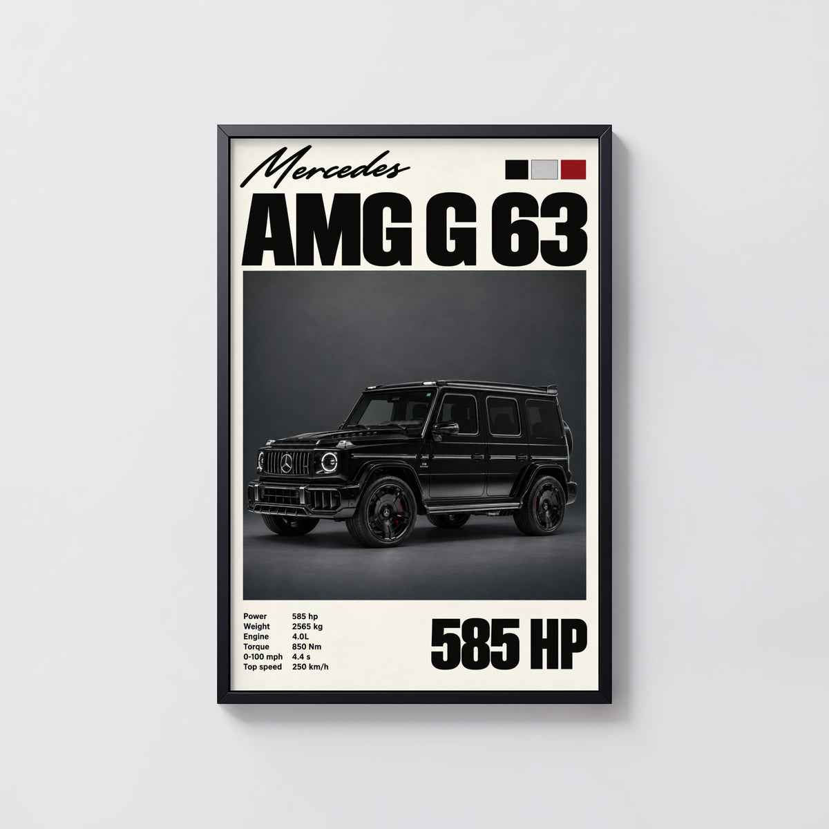 Vintage Mercedes AMG G63 Print, Car Wall Art