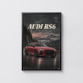 Vintage Audi RS6 Print, Car Wall Art, Avant