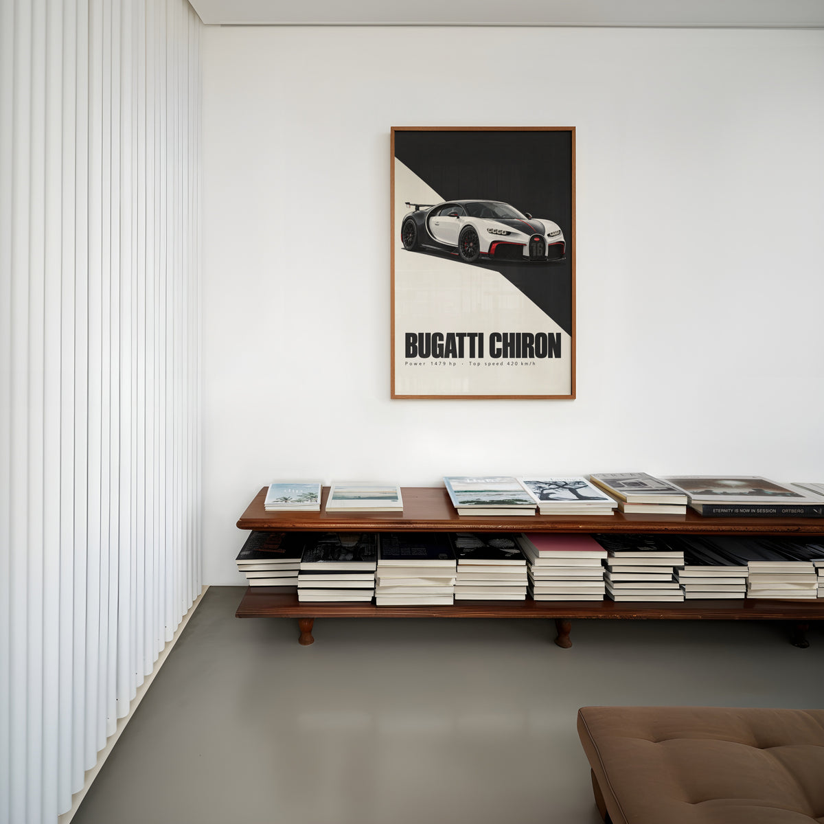 Vintage Bugatti Chiron Print, Supercar Wall Art