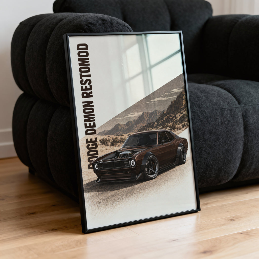 Vintage Dodge Demon Restomod Car Print
