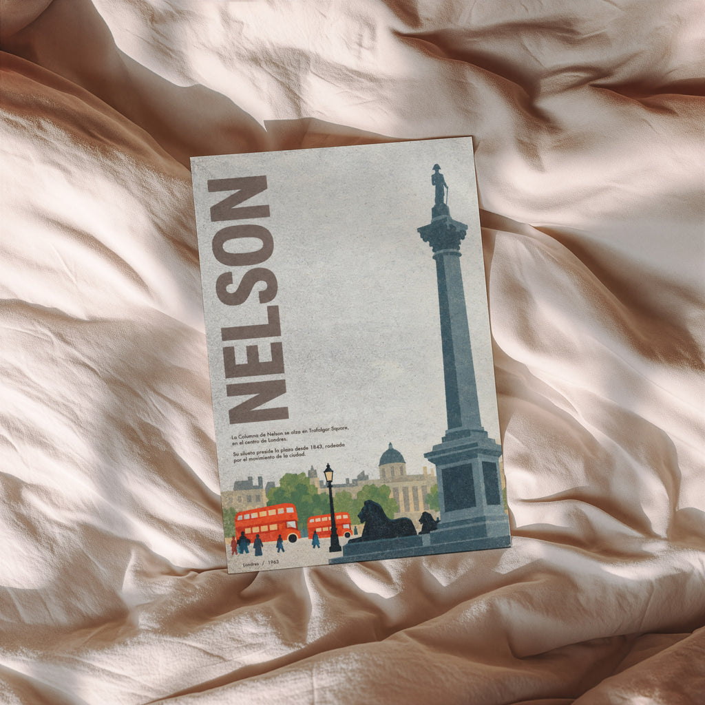 Vintage Nelson's Column Poster, London Wall Art Print