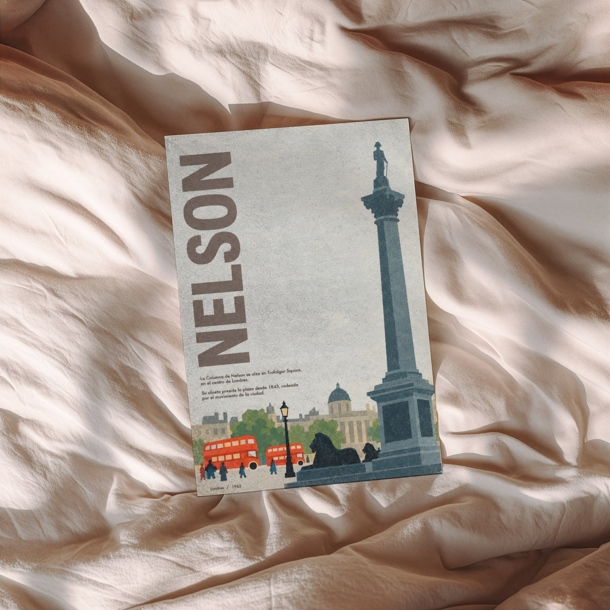 Vintage Nelson's Column Poster, London Wall Art Print
