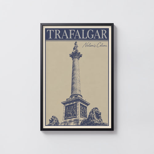 Vintage Nelson's Column Poster, Trafalgar Square London