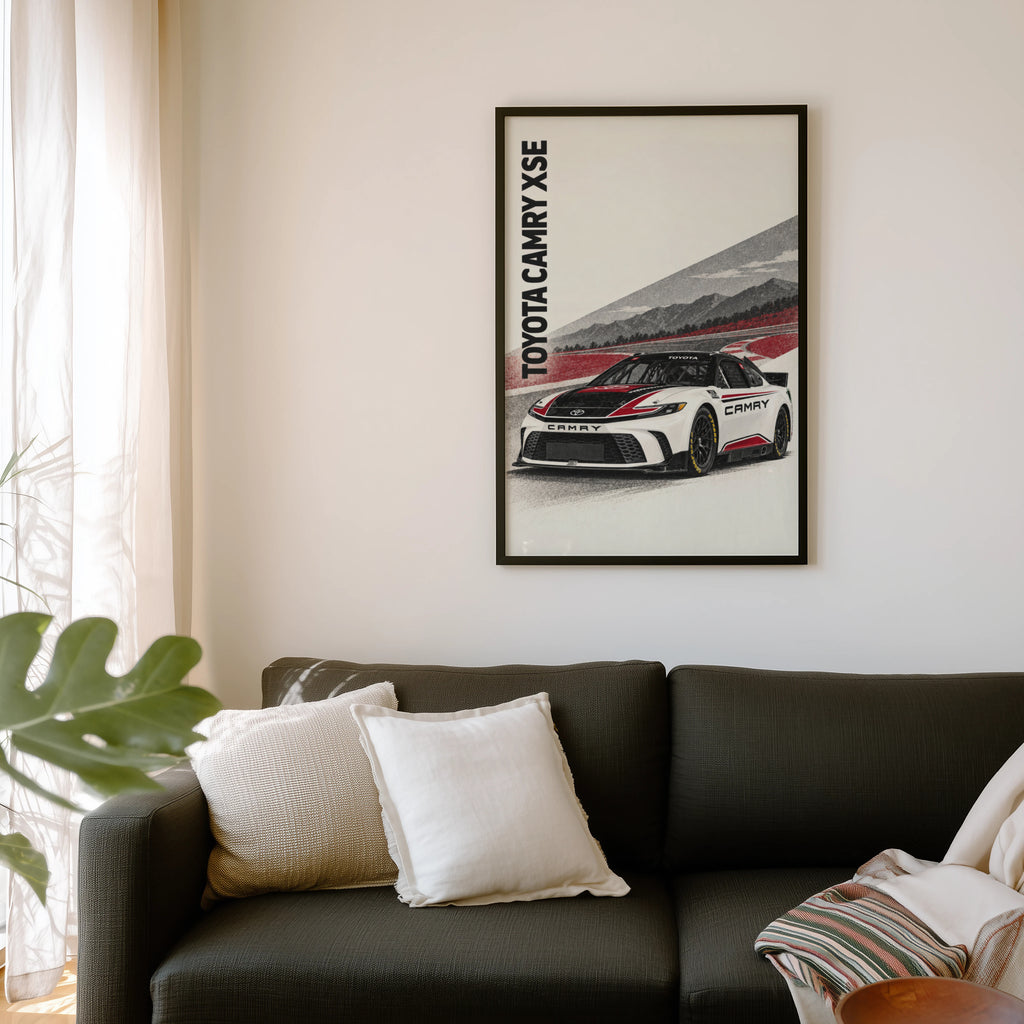 Vintage Toyota Camry Race Car Print, Motorsport