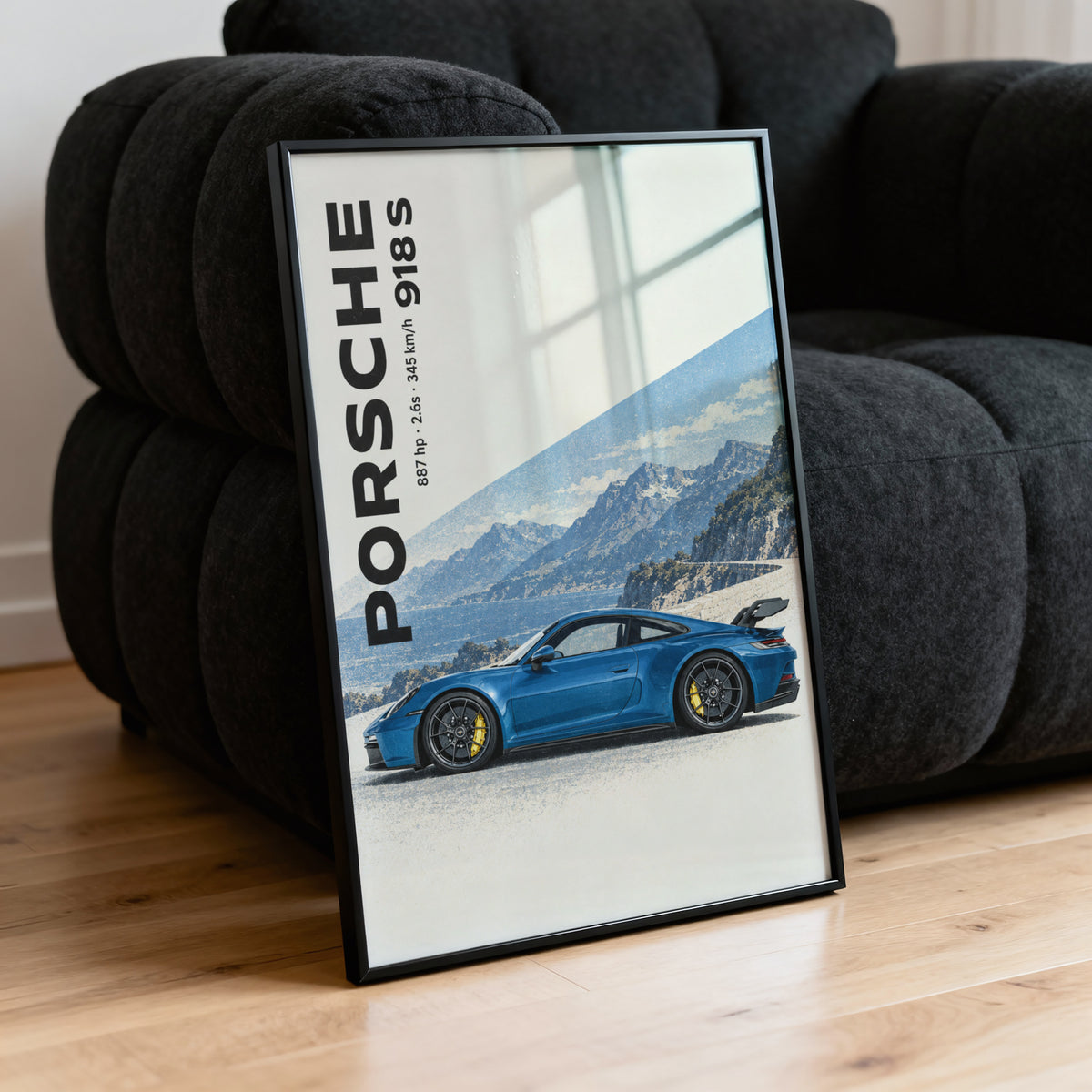 Vintage Porsche 918 S Print, Car Wall Art