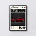 Vintage Maserati GranTurismo Print, Car Wall Art