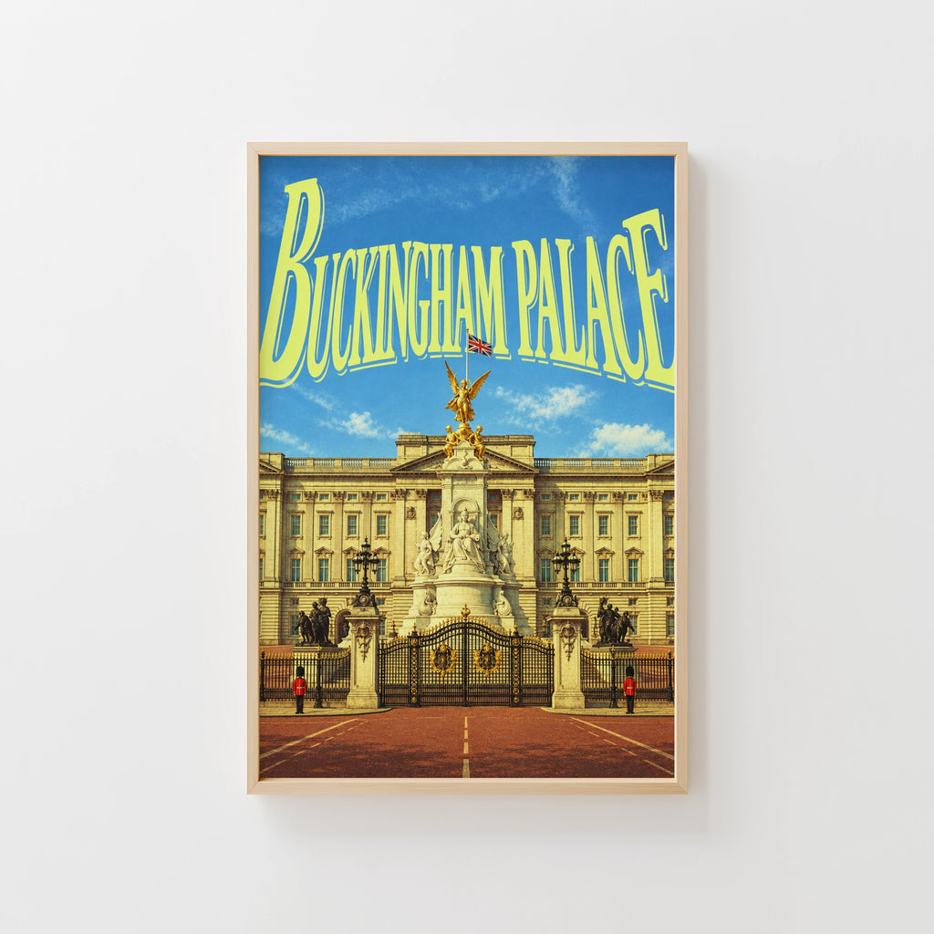 Vintage Buckingham Palace Poster, London Wall Art Print