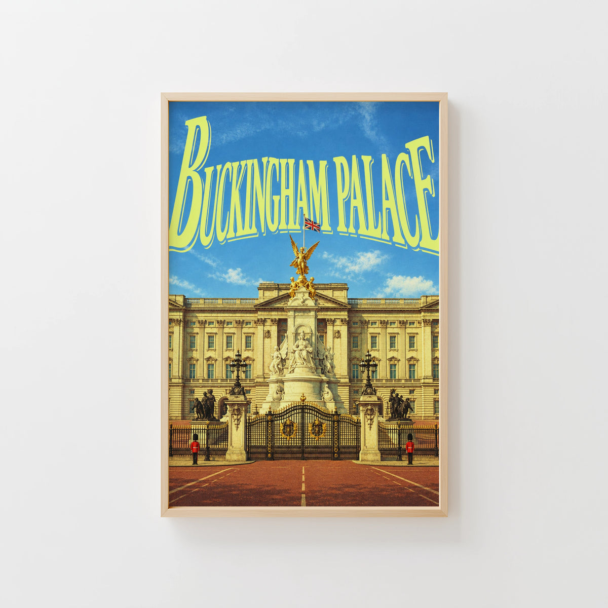 Vintage Buckingham Palace Poster, London Wall Art Print
