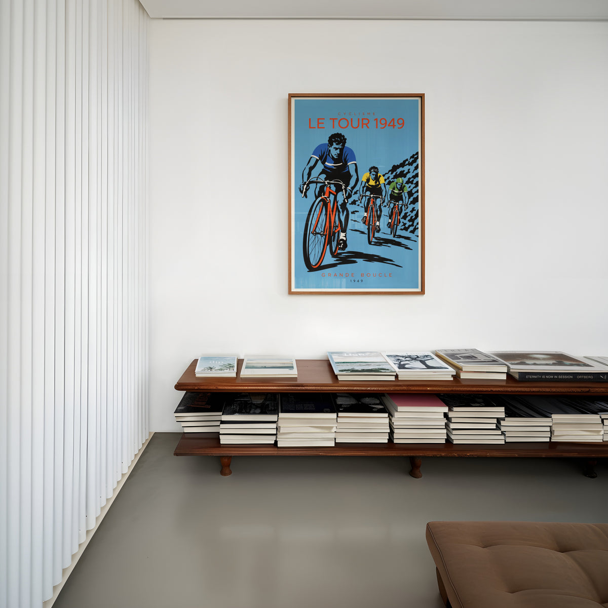 Vintage Tour de France Poster, Cyclists Wall Art, Bike Print