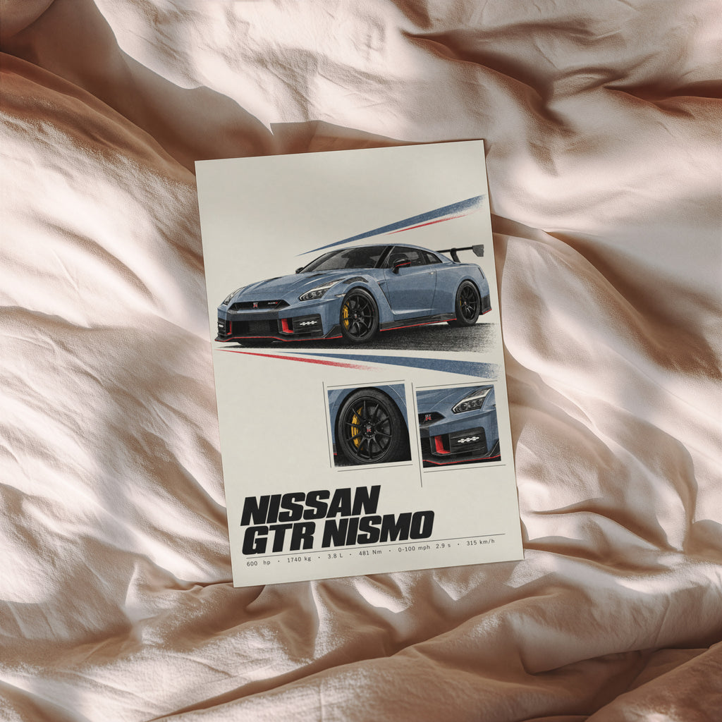 Vintage Nissan GTR NISMO Print, JDM Car Wall Art