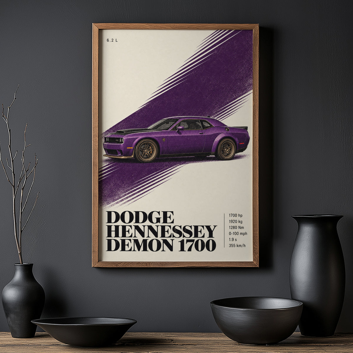 Vintage Dodge Demon Print, Muscle Car Poster
