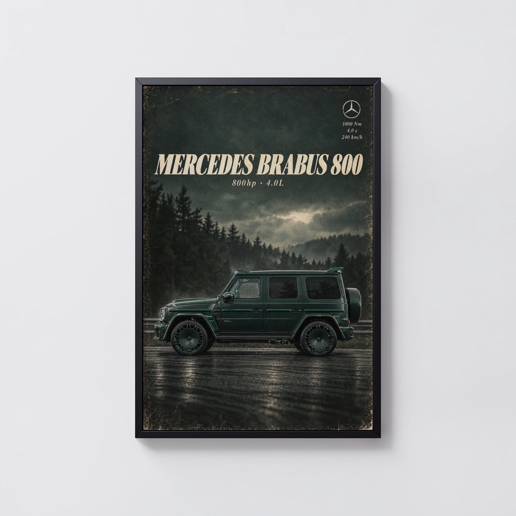 Vintage Mercedes Brabus Print, Car Wall Art