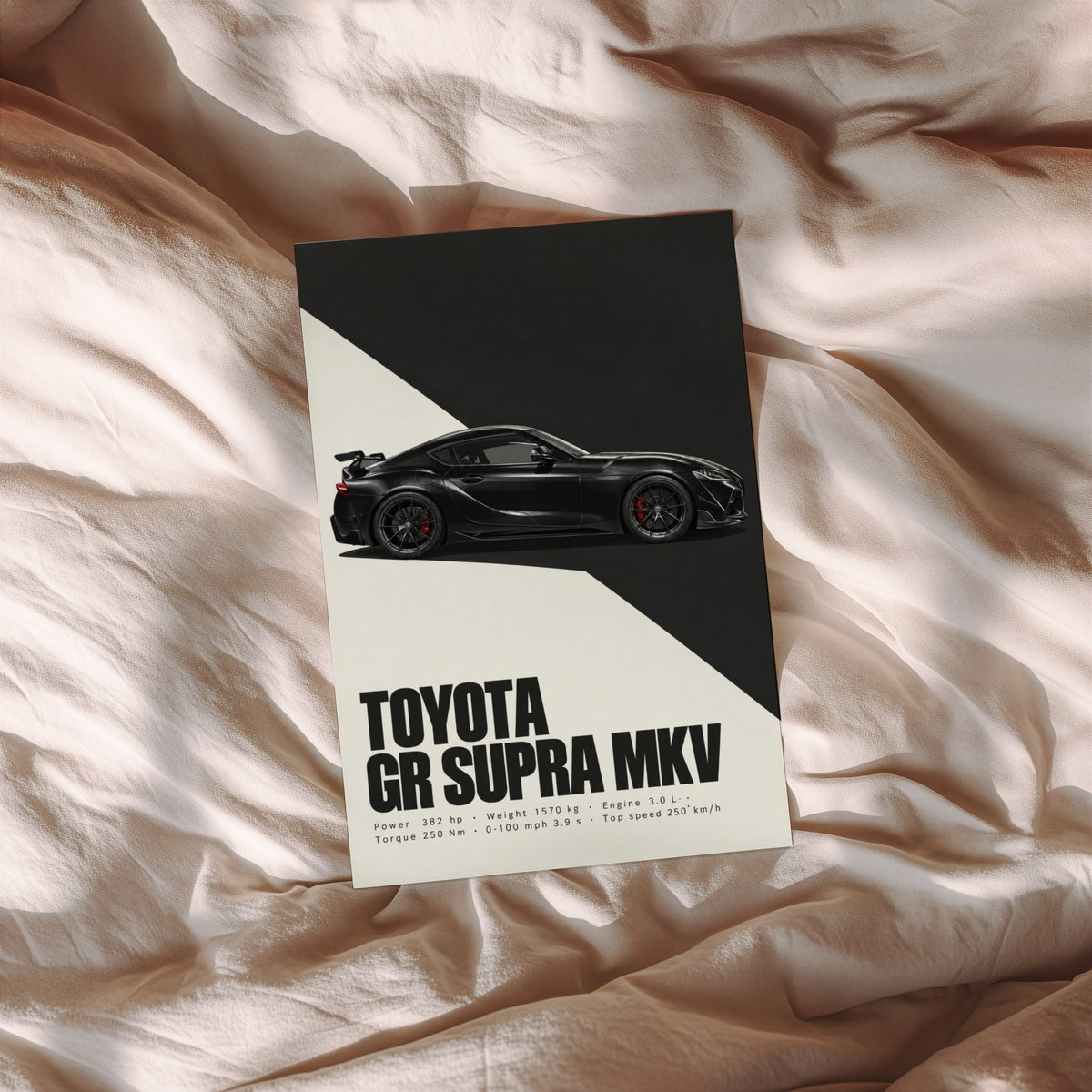 Vintage Toyota Supra Print, Car Wall Art