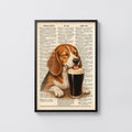Vintage Beagle Stout Print, Dog Pub Poster, Dictionary Art