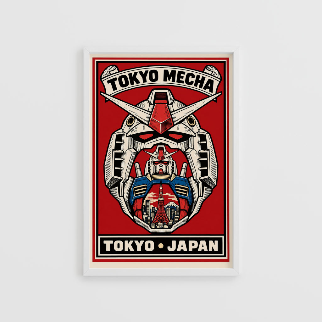Vintage Tokyo Mecha Print, Japanese Robot Poster