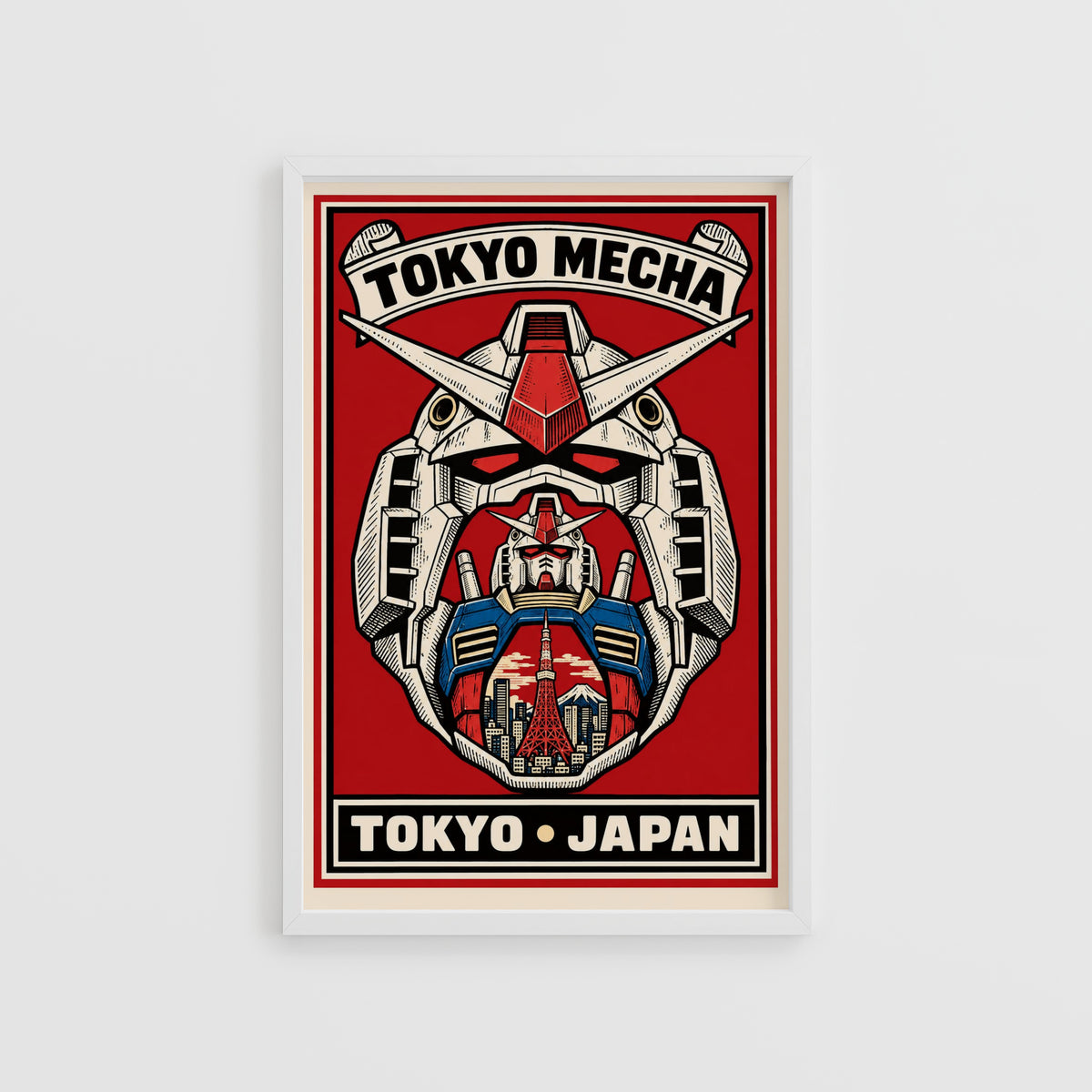 Vintage Tokyo Mecha Print, Japanese Robot Poster
