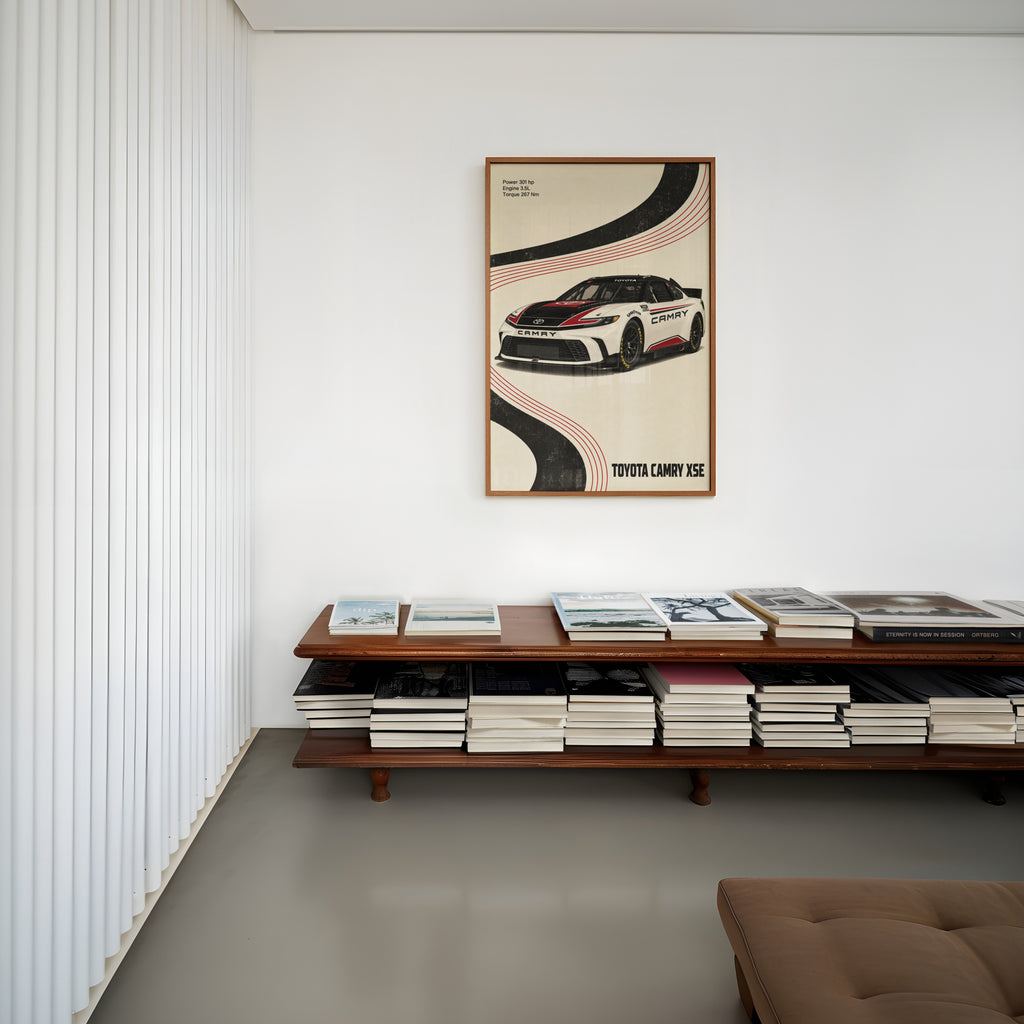 Vintage Toyota Camry Print, Race Car Wall Art