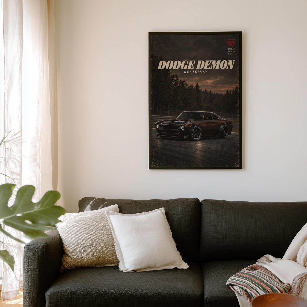 Vintage Dodge Demon Restomod Car Print