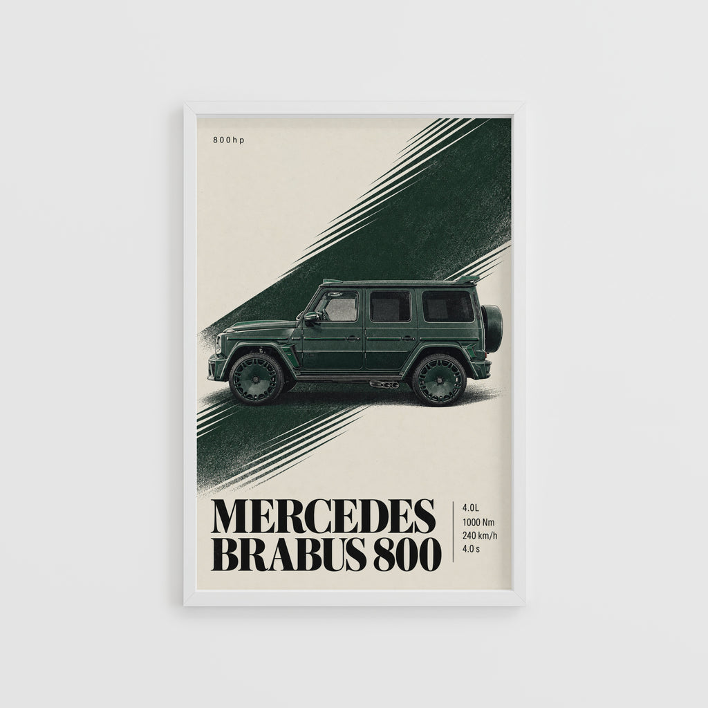 Vintage Mercedes Brabus 800 Print, G-Class Art