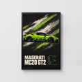 Vintage Maserati MC20 GT2 Print, Car Wall Art