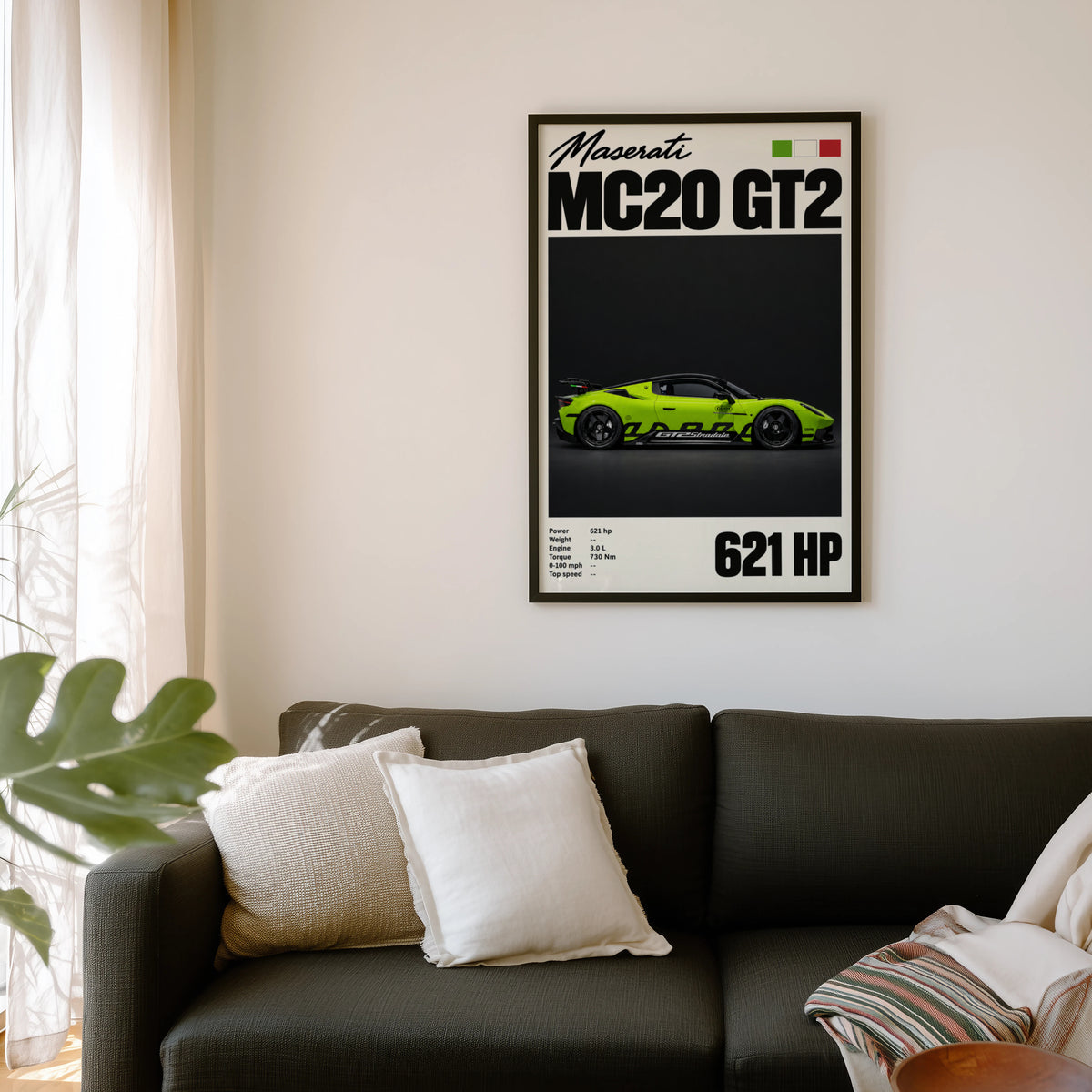 Vintage Maserati MC20 GT2 Print, Car Wall Art