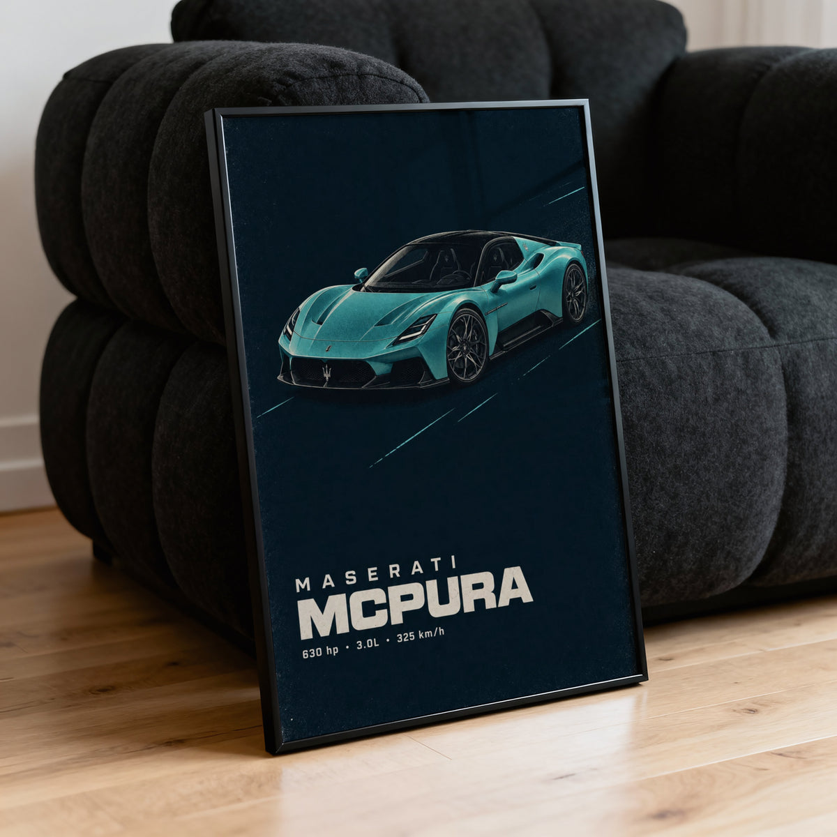Vintage Maserati MCPURA Print, Car Wall Art