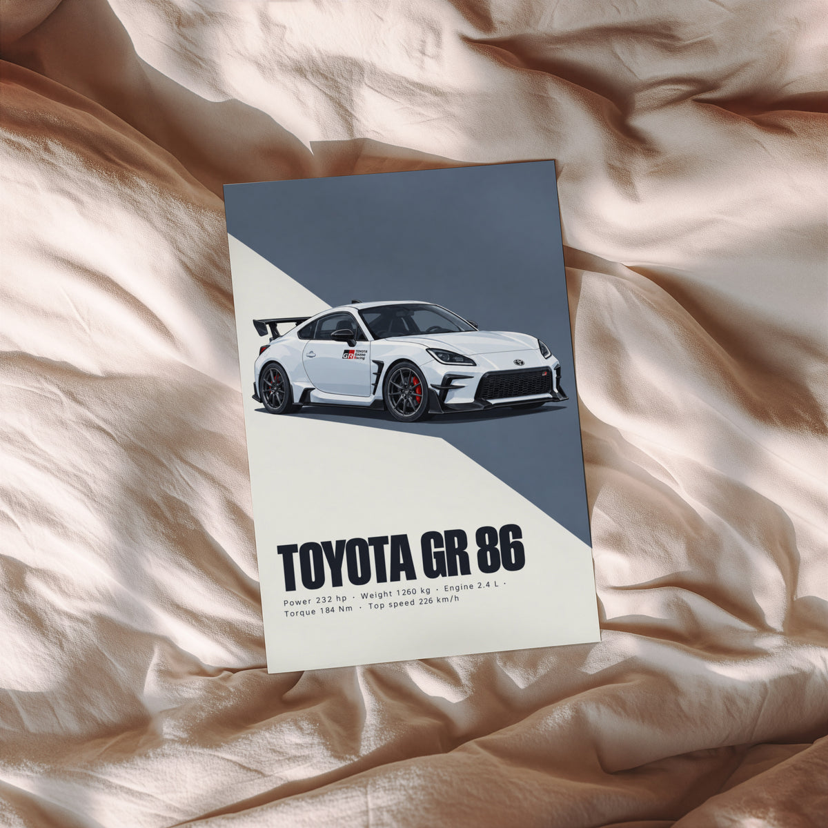 Vintage Toyota GR 86 Print, Car Wall Art