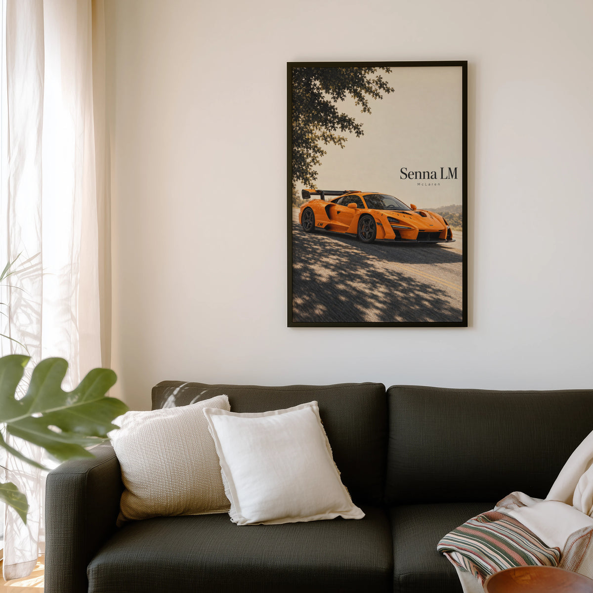 Vintage McLaren Senna LM Print, Supercar Wall Art