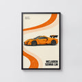 Vintage McLaren Senna LM Print, Supercar Wall Art