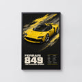 Vintage Ferrari Testarossa Spider Print, Car Art