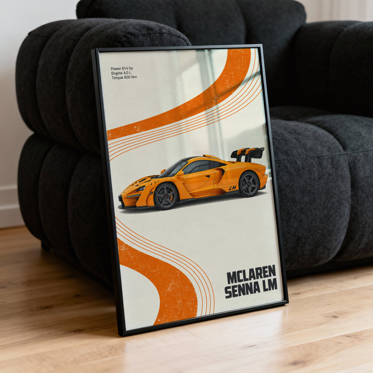 Vintage McLaren Senna LM Print, Supercar Wall Art