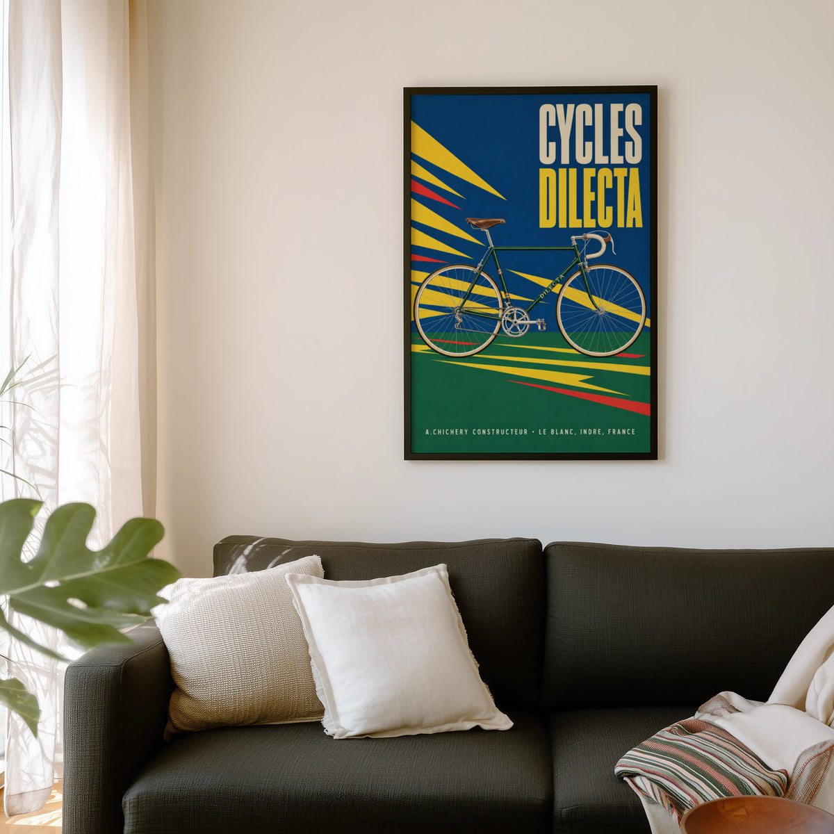 Vintage Bicycle Poster, Retro Cycling Wall Art, Print