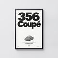 Vintage Porsche 356 Coupe Poster, Car Wall Art, Print