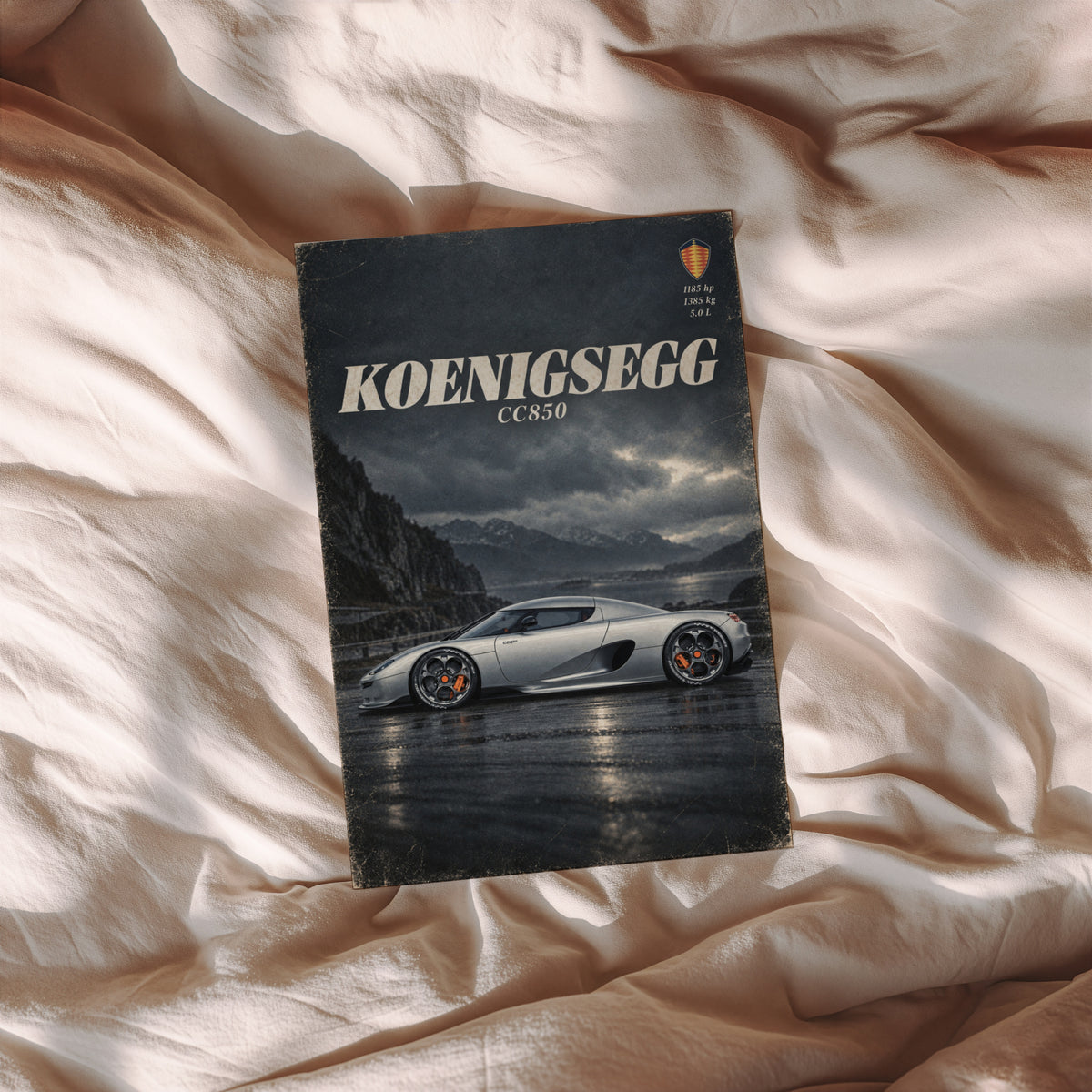 Vintage Koenigsegg CC850 Print, Supercar Wall Art