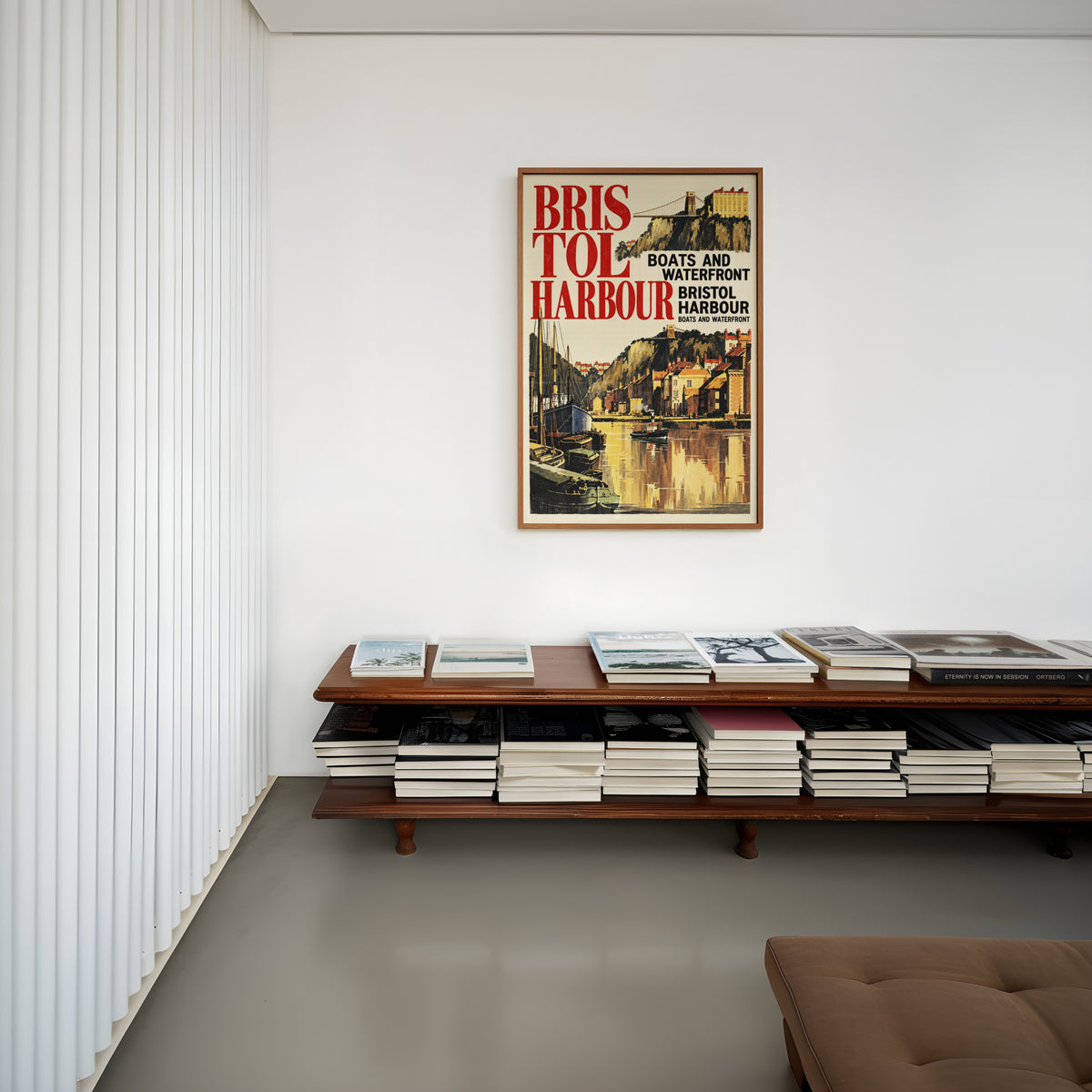 Vintage Bristol Harbour Poster, Waterfront Wall Art Print