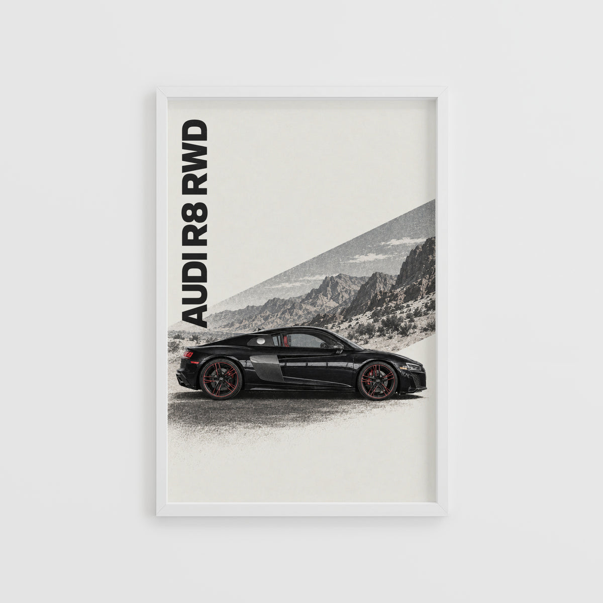 Vintage Audi R8 Print, Supercar Wall Art