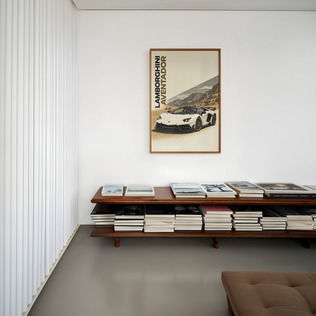 Vintage Lamborghini Aventador Print, Supercar