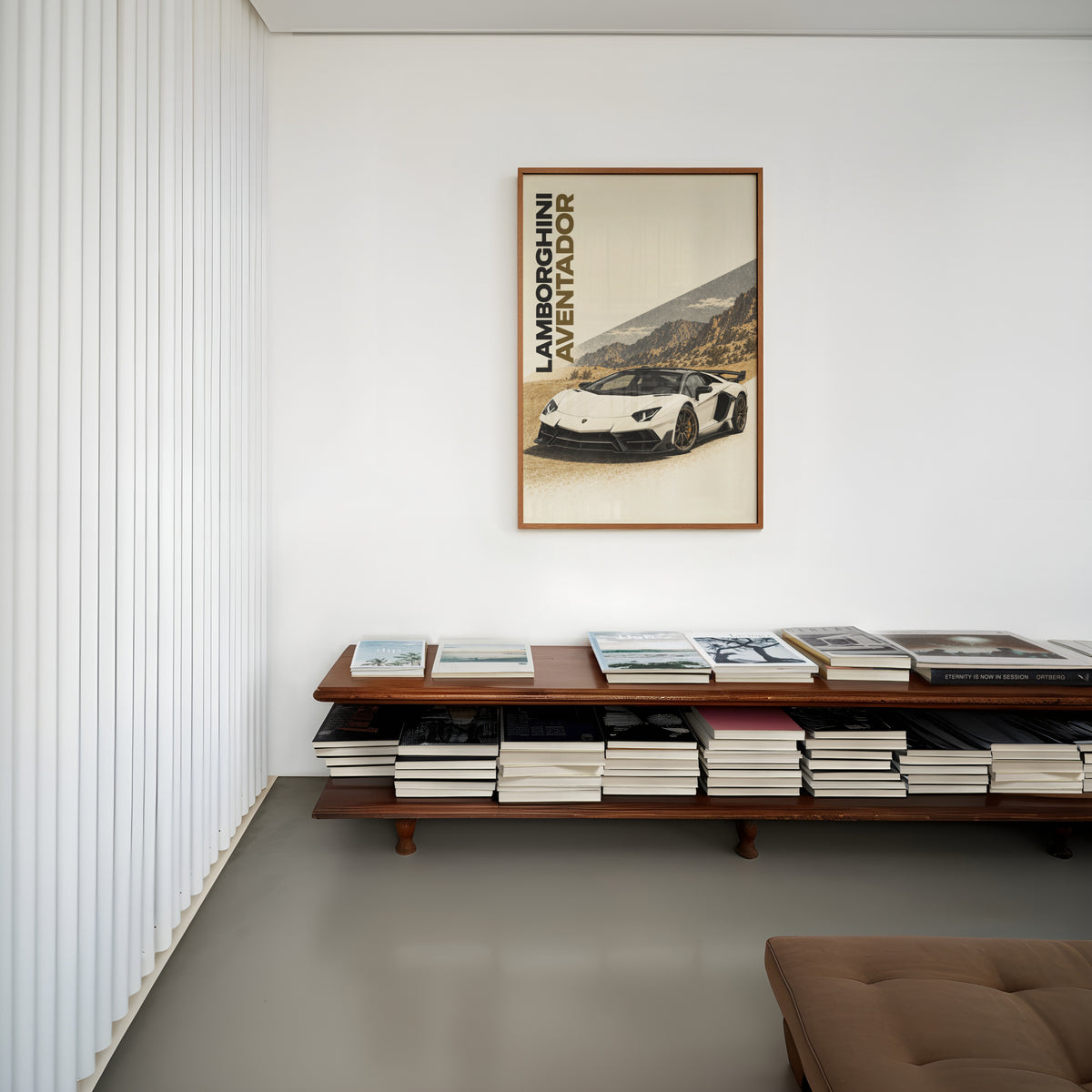 Vintage Lamborghini Aventador Print, Supercar